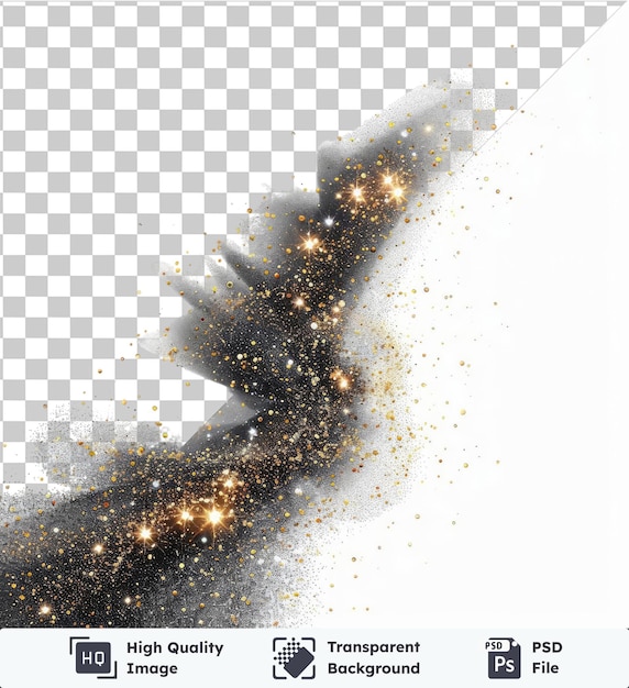 Imagen de psd premium transparente brillo spray símbolo vectorial niebla de luz de estrellas en un fondo aislado
