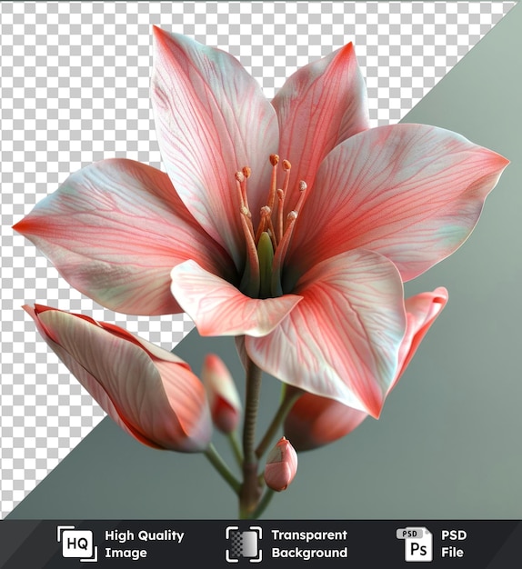 Imagen de psd premium transparente de la flor rosa de la ixia png clippart