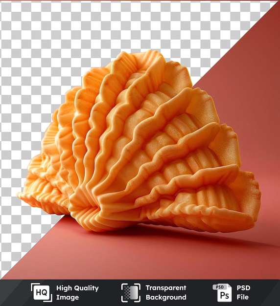 Imagen de psd transparente concha de taiyaki en un fondo rosado