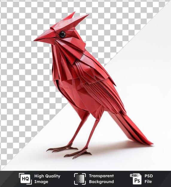 PSD imagen psd transparente fotográfica realista del artista del origami que dobla el papel