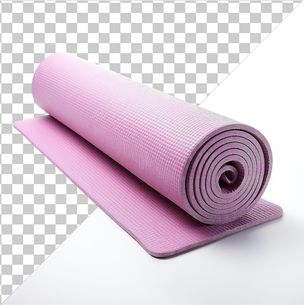 PSD imagen de psd transparente fotográfica realista instructores de yoga colchón de yoga rosa