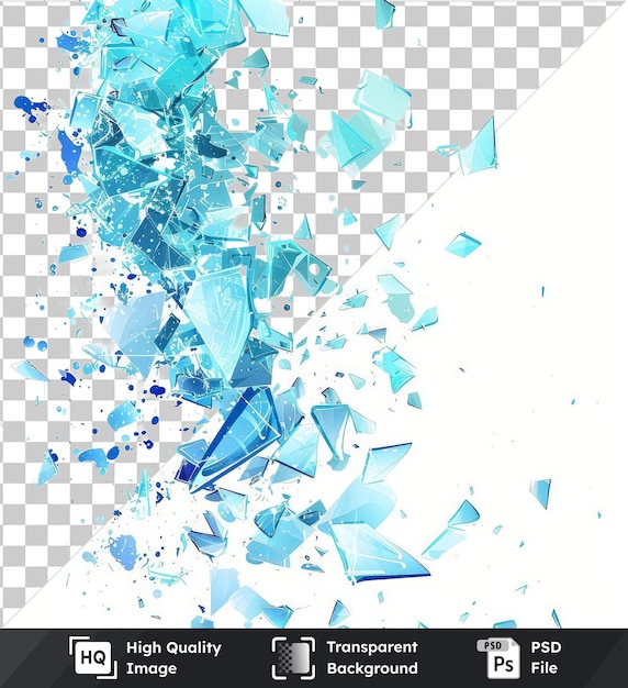 PSD imagen de psd transparente fragmentos digitales abstractos símbolo vectorial destrozado cian azul verde púrpura rosa púrpura azul púrpura púrpura roja azul púrvora púrpura