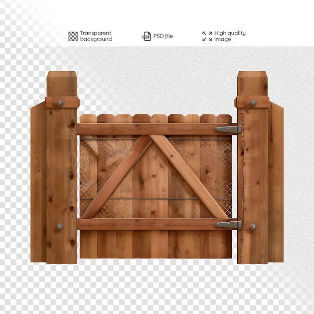 PSD imagen de puerta de madera de la granja sin fondo psd editable