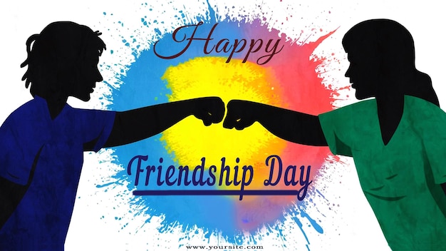 Una imagen de un puñetazo celebrando la amistad difundiendo alegría y felicidad