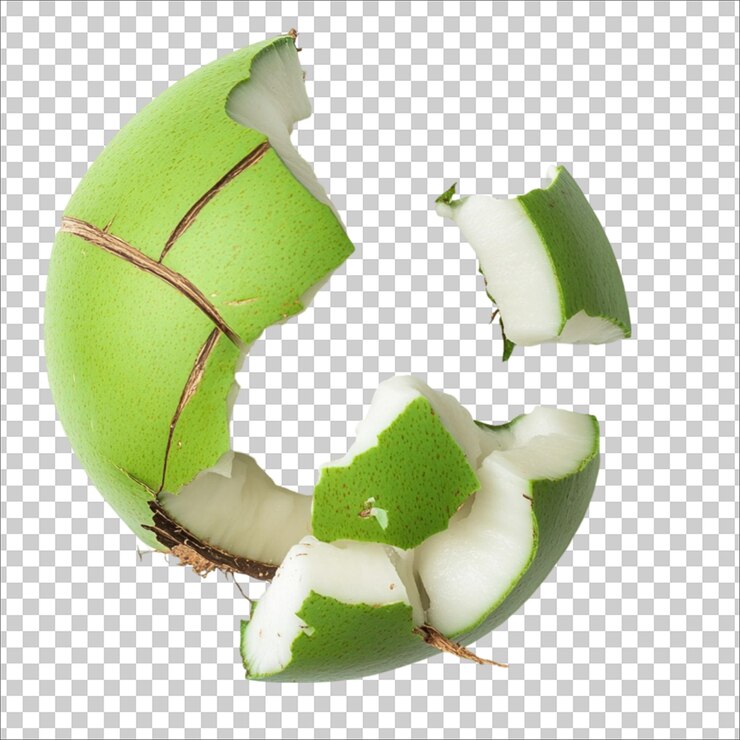 PSD una imagen de un recorte png de coco aislado en un fondo transparente