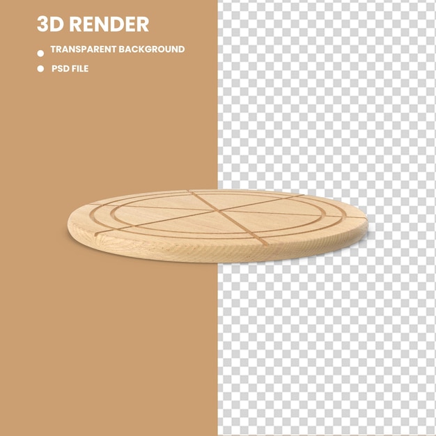Imagen de Render 3d de tabla de cortar de pizza