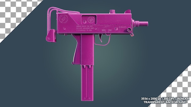 PSD imagen de renderizado de pistola 3d