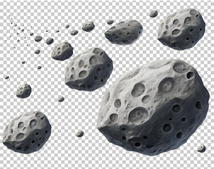PSD una imagen de una roca con una serie de agujeros aislados en un fondo transparente png y psd