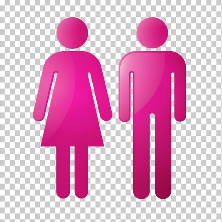 PSD imagen rosa de un hombre y una mujer