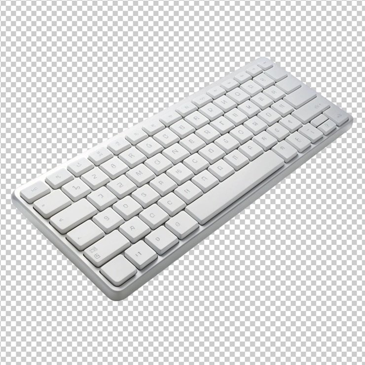 PSD imagen de teclado blanca