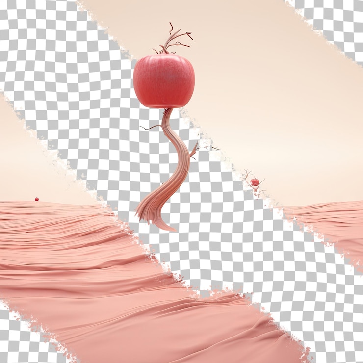 PSD una imagen de un tomate con un punto rojo