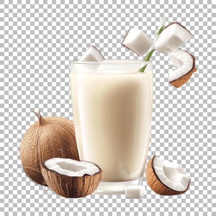 PSD imagen transparente o png de agua de coco en un frasco de vidrio