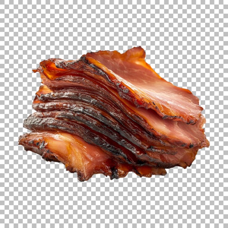 PSD imagen transparente o png de carne de jamón esmaltada