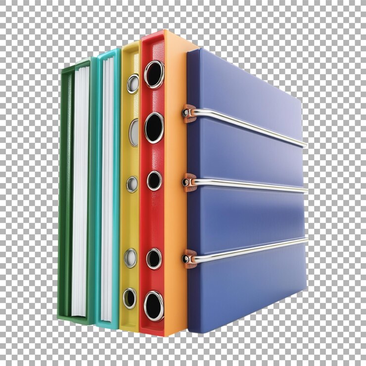 PSD imagen transparente o png de carpetas de oficina de colores