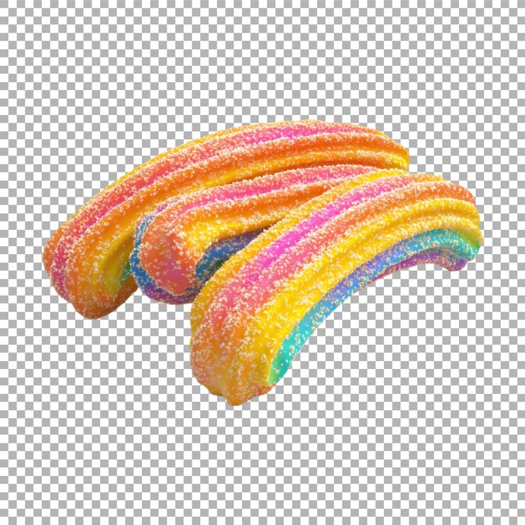 PSD imagen transparente o png de los churros arco iris