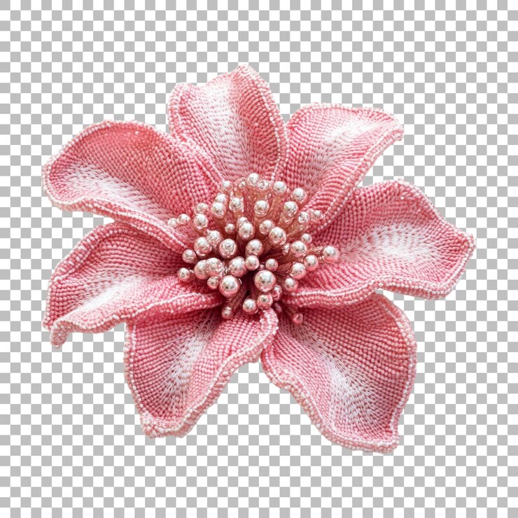 PSD imagen transparente o png de flores tejidas