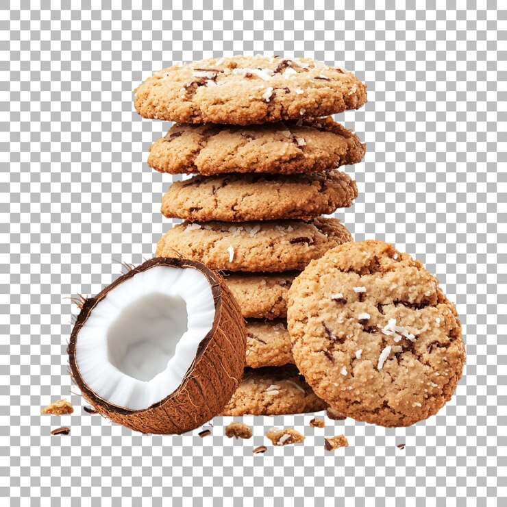 PSD imagen transparente o png de galletas hechas de cocos
