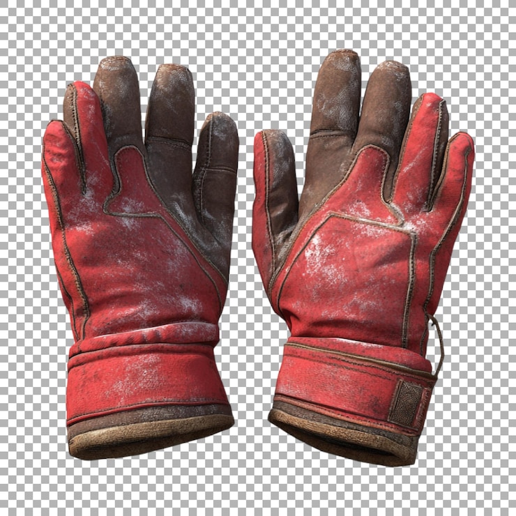 PSD imagen transparente o png de guantes de invierno rojos y marrones