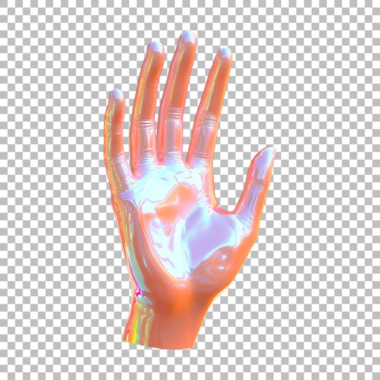 PSD imagen transparente o png de una mano extendida con venas visibles