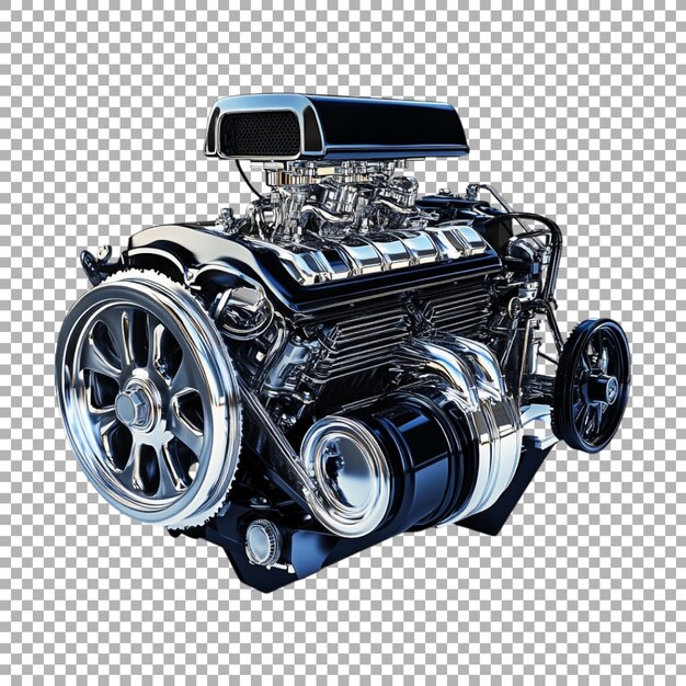 Imagen transparente o PNG del motor V8 rojo