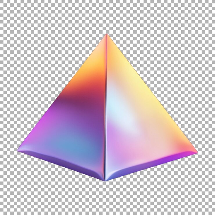 PSD imagen transparente o png de la pirámide holográfica