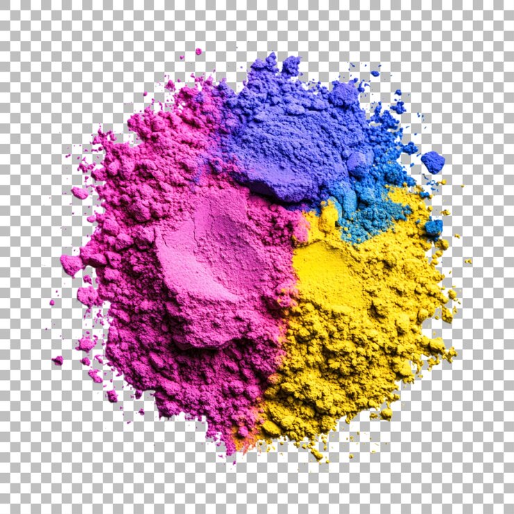 PSD imagen transparente o png de polvos coloridos de diwali
