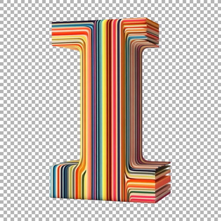 PSD imagen transparente o png de una representación 3d de un alfabeto que hice a partir de líneas retro