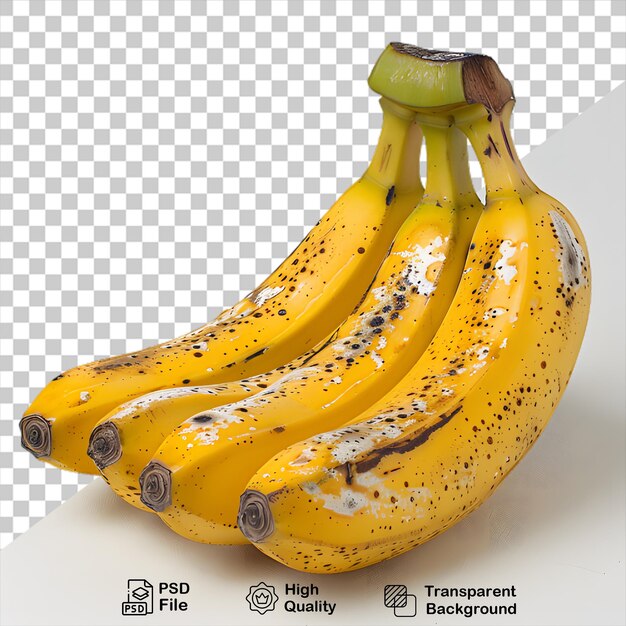 PSD una imagen de tres plátanos con una imagen png de un plátano en él