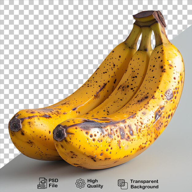 PSD una imagen de tres plátanos con una imagen png de un plátano en él