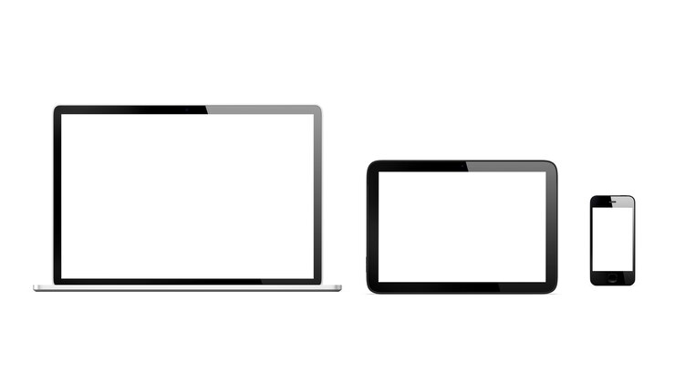 PSD imagen tridimensional de dispositivos digitales