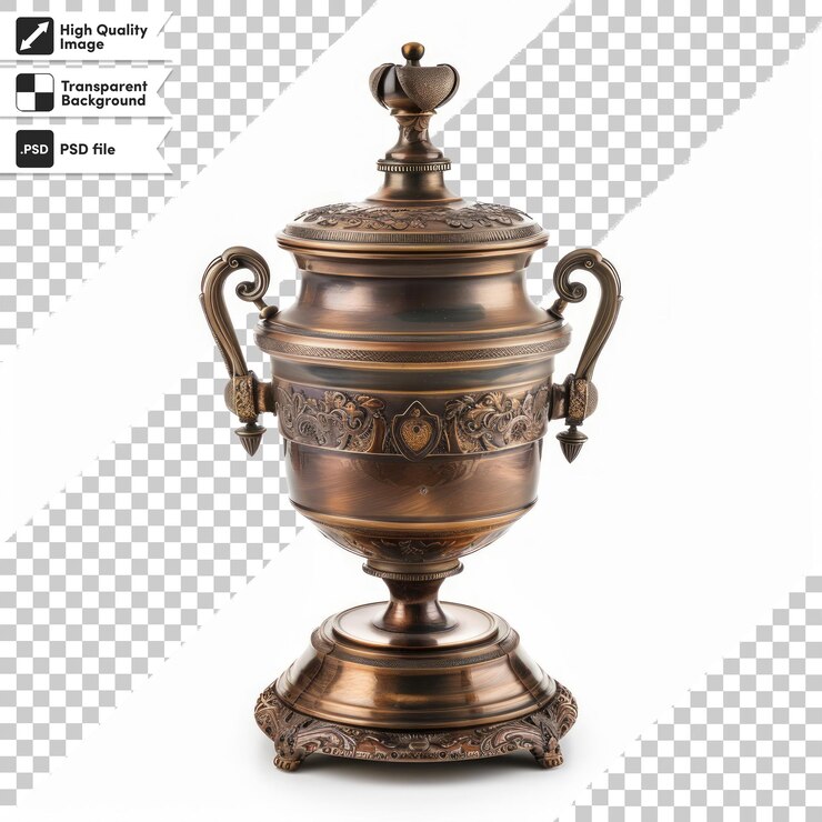 PSD una imagen de un trofeo con una imagen de una taza en él