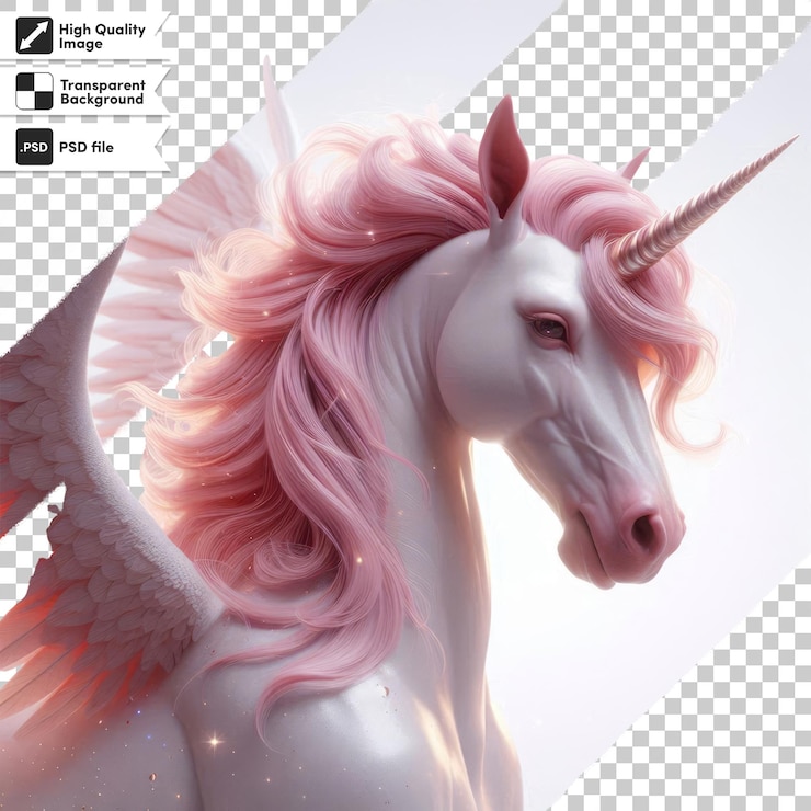 PSD una imagen de un unicornio con la palabra unicornio en él