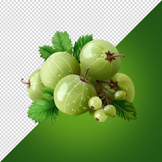 PSD una imagen de uvas con un fondo verde con una foto de uvas