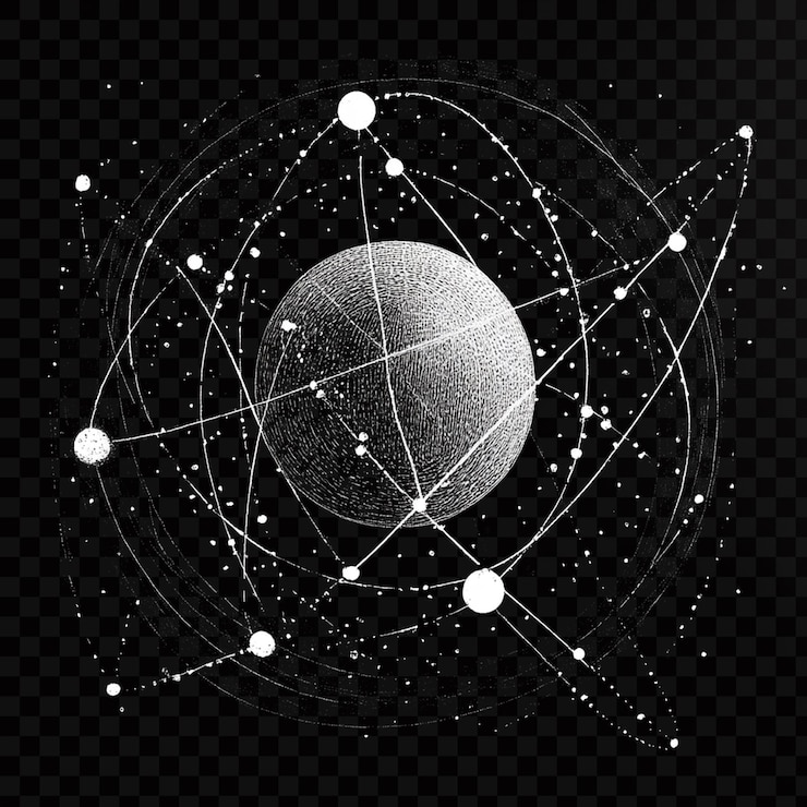 PSD imagen vectorial en blanco y negro que representa un diseño abstracto sobre un fondo transparente