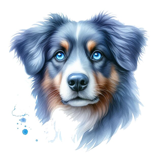 PSD imagen vectorial de perro azul y marrón
