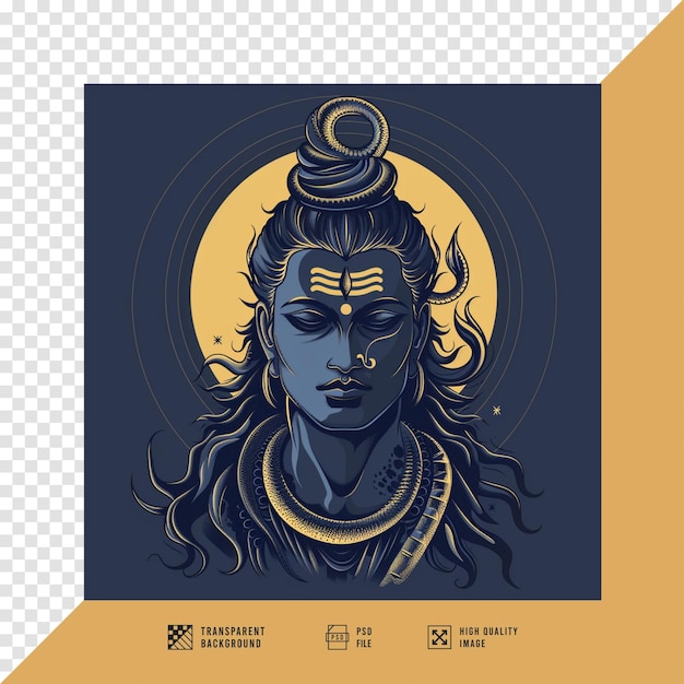 Imagen vectorial del Señor Shiva sin fondo en calidad HD