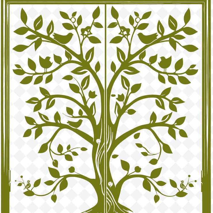 PSD una imagen verde y blanca de un árbol con las palabras "árbol" en él