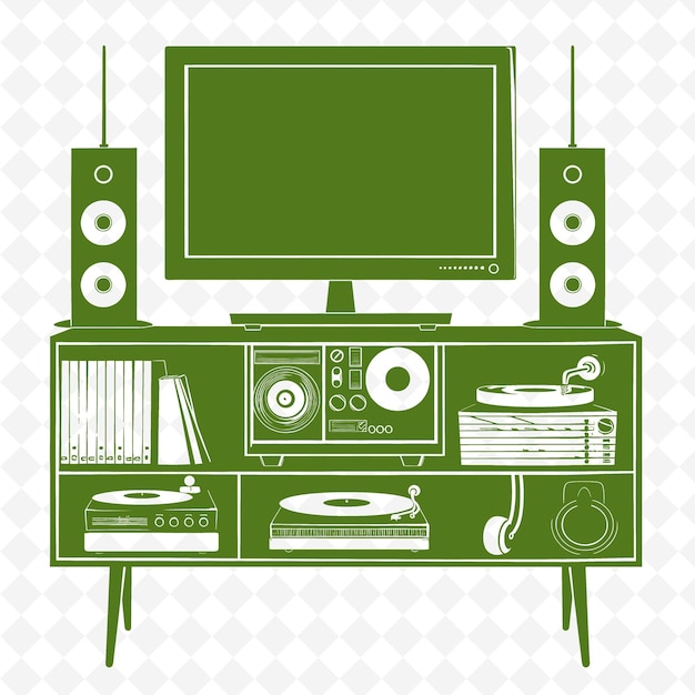 PSD una imagen verde y blanca de un monitor de computadora y un monitor con un fondo verde