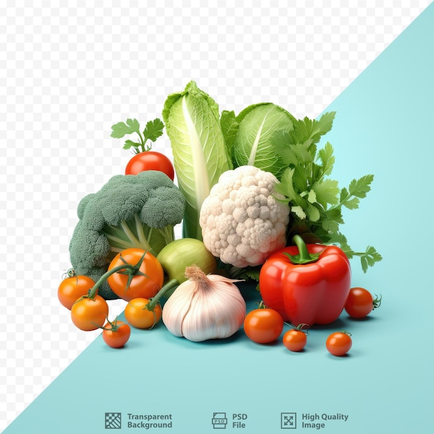 PSD una imagen de verduras y una imagen de verduras.