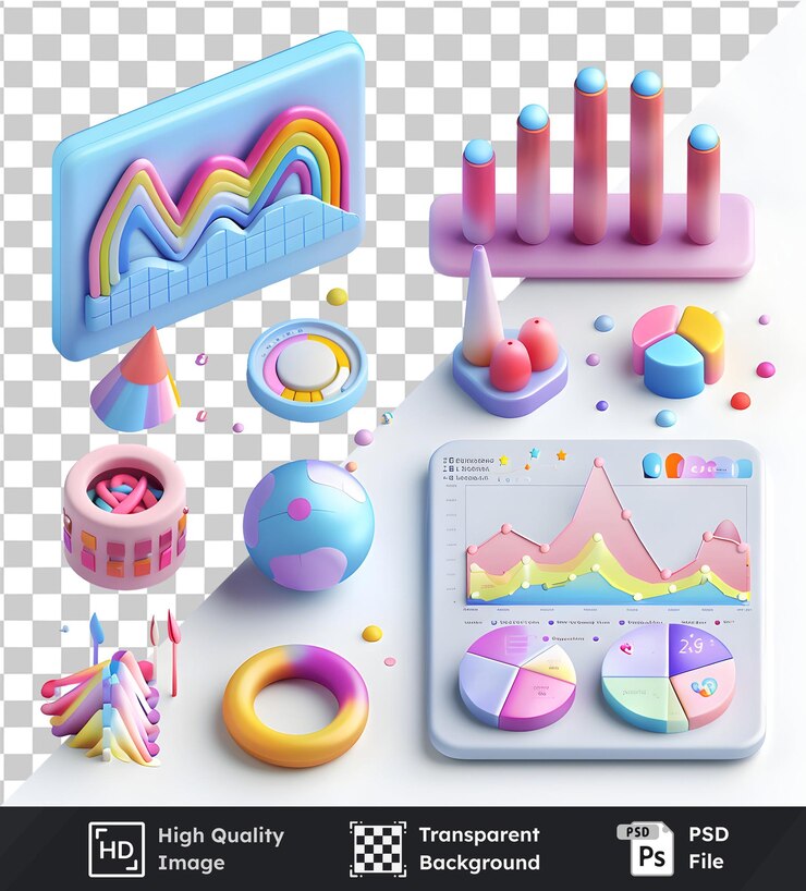 PSD imágenes psd png transparentes de gráficos y gráficos 3d coloridos para proyectos de diseño ahora