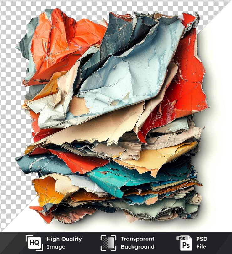 PSD imágenes psd de trozos de papel aislados sobre un fondo transparente