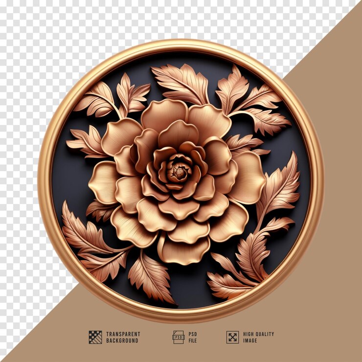 PSD imágenes de tallas de flores sin fondo de calidad hd