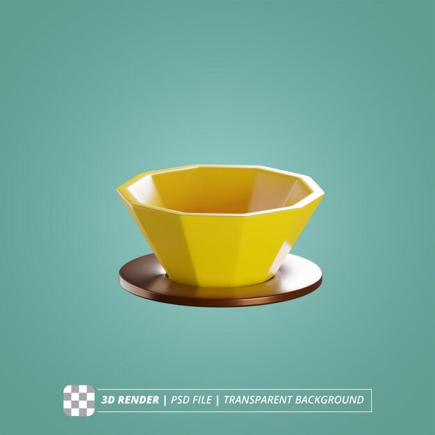 IMAGENS ISOLADAS DE RENDER 3D DO GOTEJADOR DE CAFÉ