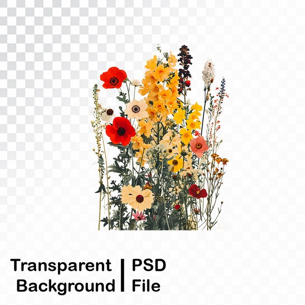 PSD des images florales transparentes de qualité hd