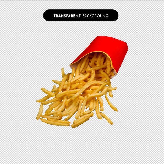 PSD des images png délicieuses de pommes de terre frites, de carottes et de poitrine de poulet croustillante, parfaites pour les menus.