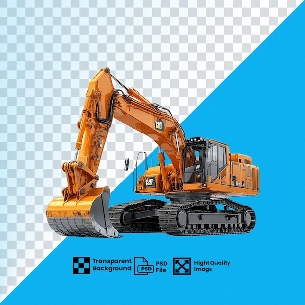 Images transparentes d'une excavatrice de qualité HD