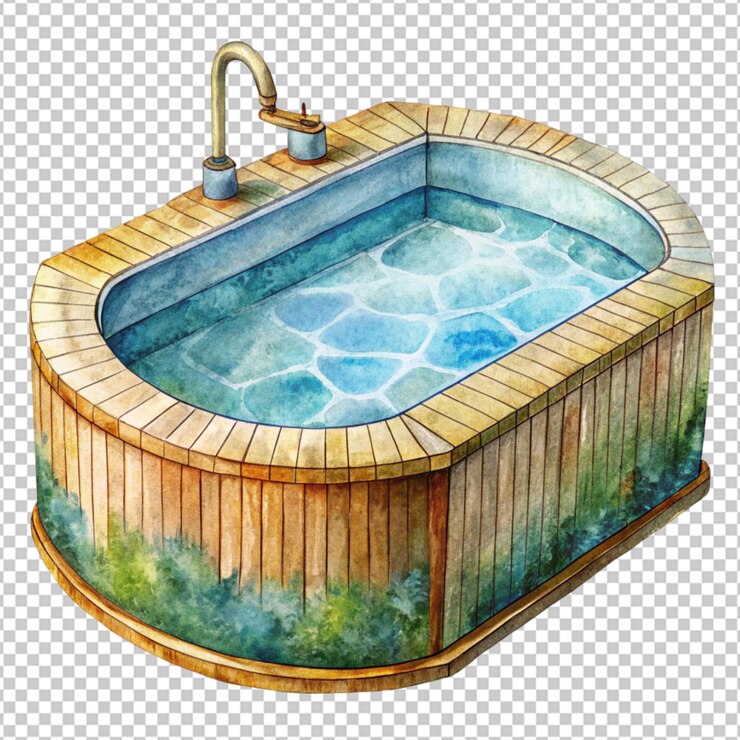 PSD imagínese una bañera de colores transparentes