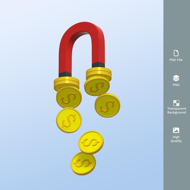 Un imán con un signo de dólar