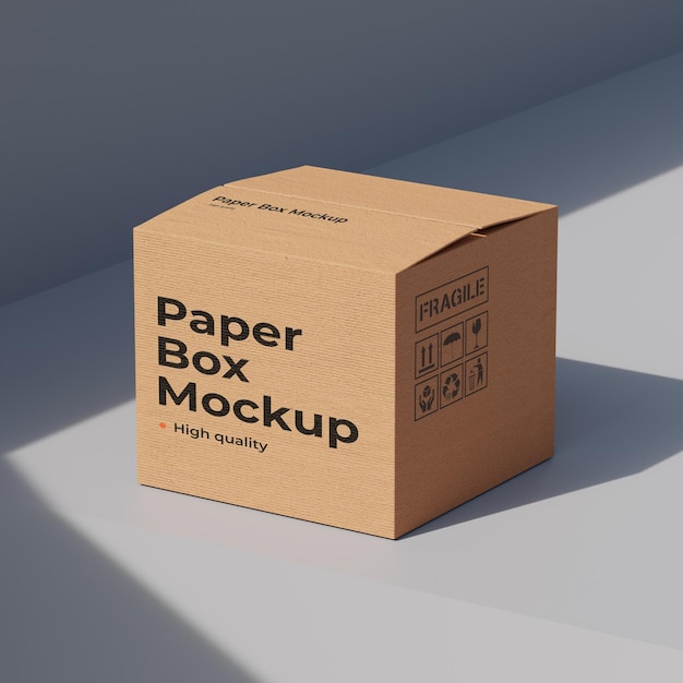 Imballaggio in scatola di carta Mockup Kraft Cardboard