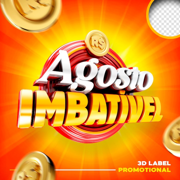 imbatível agosto promoção de supermercado selo 3d descontos especiais agosto imbativel